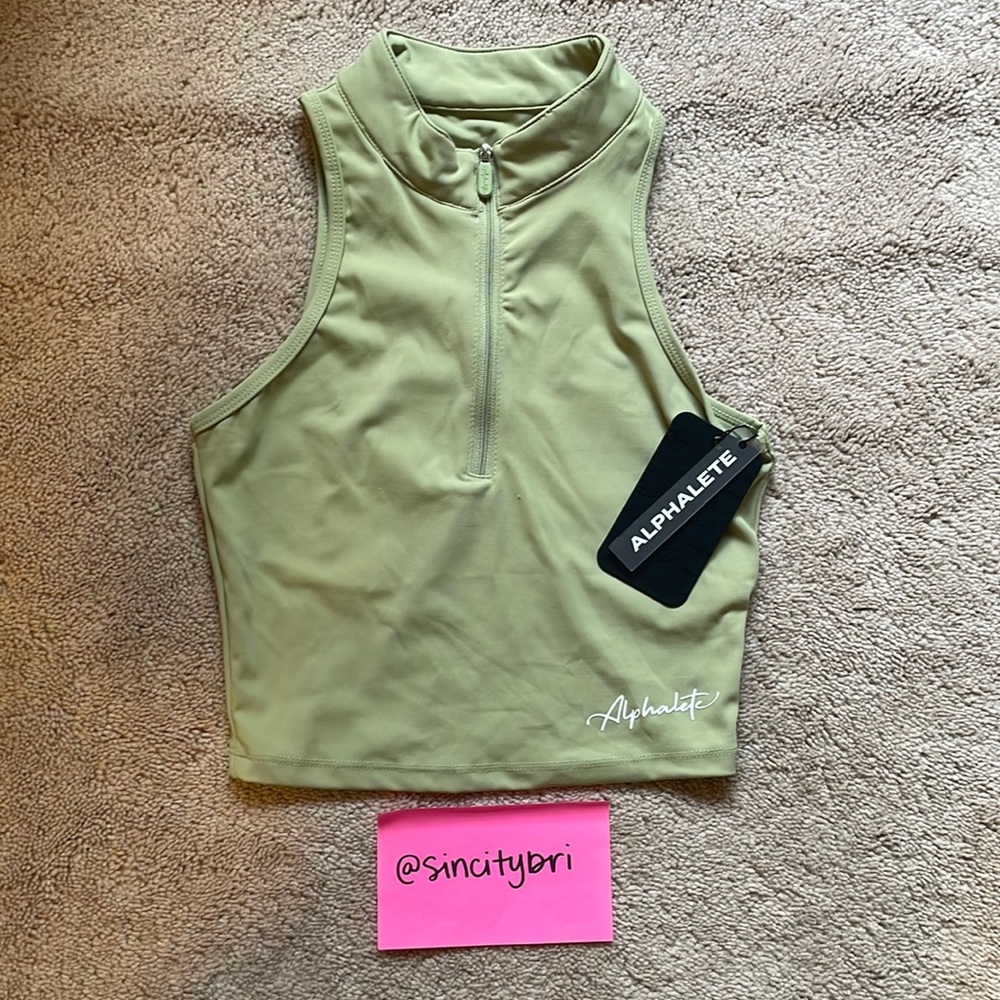 Alphalete Matcha Pulse Zip Tank